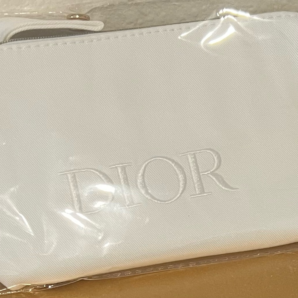 Dior Elegant White Cosmetic Bag